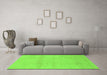 Machine Washable Abstract Green Modern Area Rugs in a Living Room,, wshabs1221grn