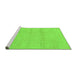 Sideview of Machine Washable Abstract Green Modern Area Rugs, wshabs1221grn