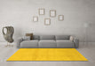 Machine Washable Abstract Yellow Modern Rug in a Living Room, wshabs1221yw