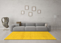 Machine Washable Abstract Yellow Modern Rug, wshabs1221yw