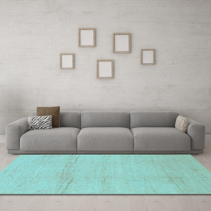 Machine Washable Abstract Light Blue Modern Rug in a Living Room, wshabs1221lblu