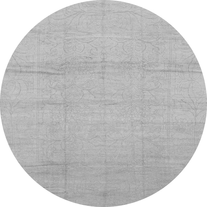 Round Abstract Gray Modern Rug, abs1221gry