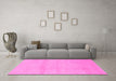 Machine Washable Abstract Pink Modern Rug in a Living Room, wshabs1221pnk