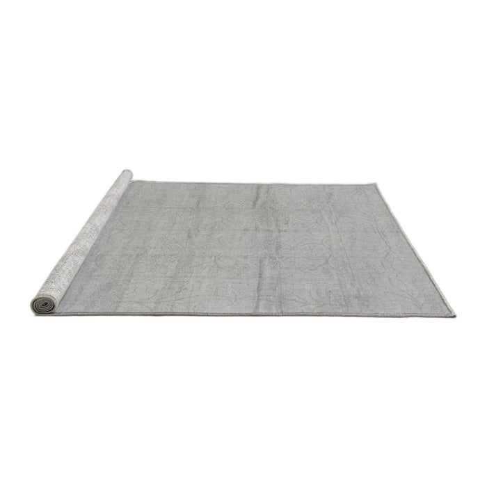 Sideview of Machine Washable Abstract Gray Modern Rug, wshabs1221gry