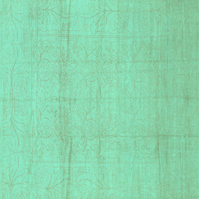 Square Machine Washable Abstract Turquoise Modern Area Rugs, wshabs1221turq