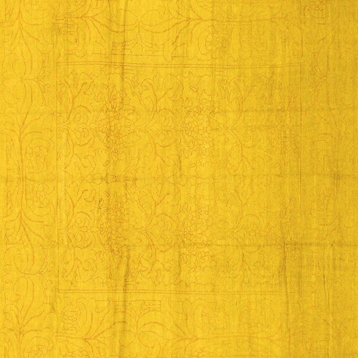 Square Abstract Yellow Modern Rug, abs1221yw