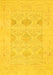 Machine Washable Oriental Yellow Traditional Rug, wshabs1222yw