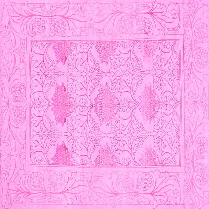 Square Oriental Pink Traditional Rug, abs1222pnk