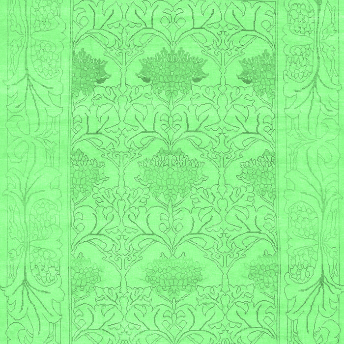Machine Washable Oriental Emerald Green Traditional Area Rugs, wshabs1222emgrn