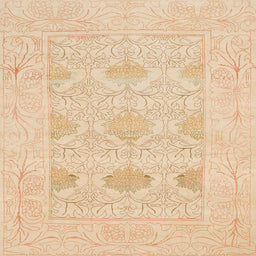 Square Machine Washable Abstract Brown Gold Rug, wshabs1222