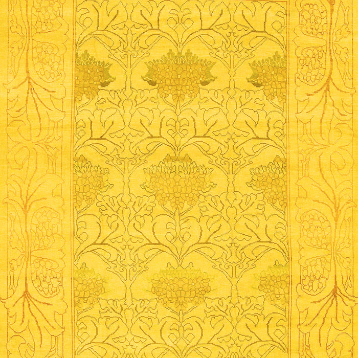 Oriental Yellow Traditional Rug, abs1222yw