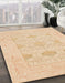 Machine Washable Abstract Brown Gold Rug in a Family Room, wshabs1222