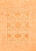 Machine Washable Oriental Orange Traditional Area Rugs, wshabs1222org