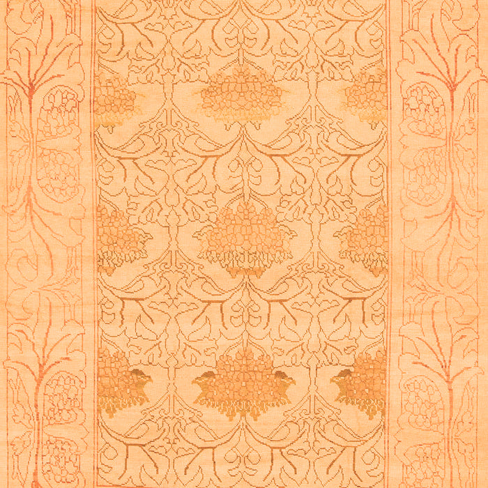 Machine Washable Oriental Orange Traditional Area Rugs, wshabs1222org