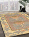 Machine Washable Abstract Brown Green Rug in a Family Room, wshabs1223