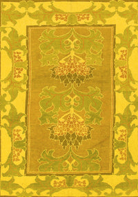 Abstract Yellow Modern Rug, abs1223yw