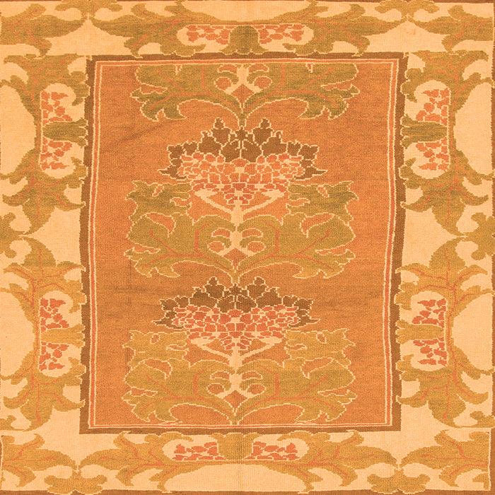 Square Abstract Orange Modern Rug, abs1223org