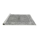 Sideview of Machine Washable Abstract Gray Modern Rug, wshabs1223gry