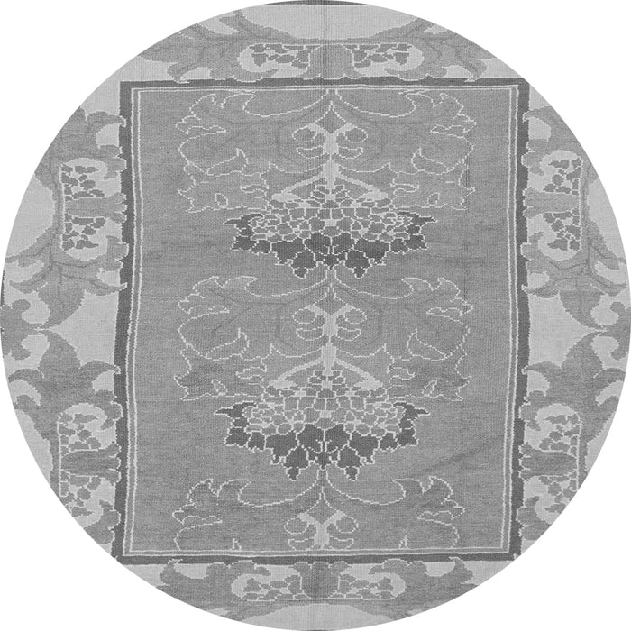 Round Abstract Gray Modern Rug, abs1223gry
