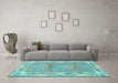 Machine Washable Abstract Light Blue Modern Rug in a Living Room, wshabs1223lblu