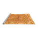Sideview of Machine Washable Abstract Orange Modern Area Rugs, wshabs1223org