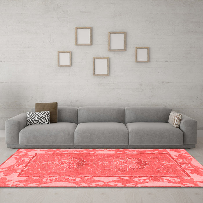 Modern Red Washable Rugs