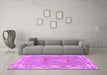 Machine Washable Abstract Purple Modern Area Rugs in a Living Room, wshabs1223pur