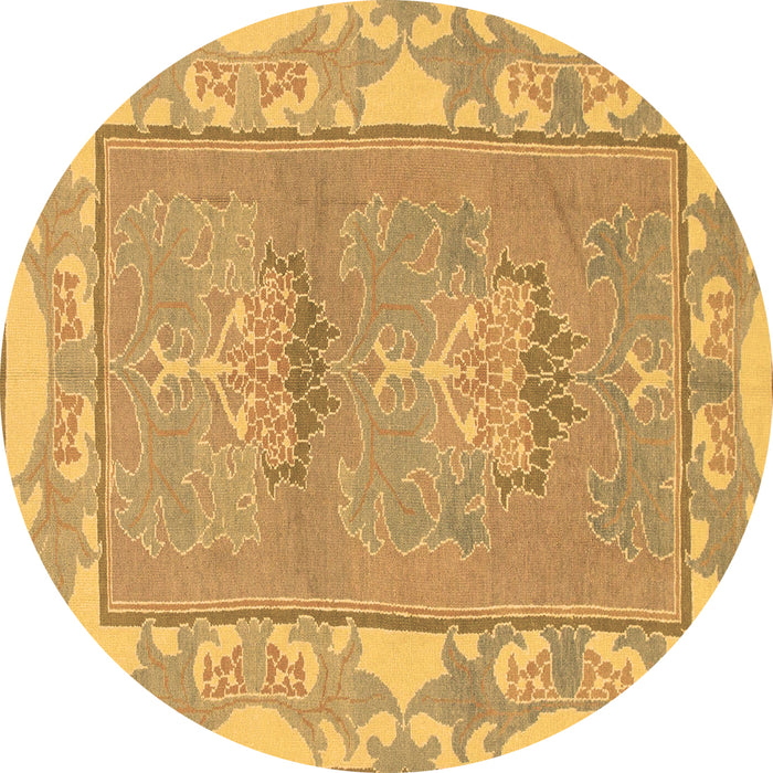 Round Machine Washable Abstract Brown Modern Rug, wshabs1223brn