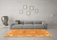 Machine Washable Abstract Orange Modern Rug, wshabs1223org