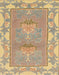 Abstract Brownish Green Modern Rug, abs1223