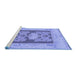 Sideview of Machine Washable Abstract Blue Modern Rug, wshabs1224blu