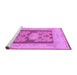 Sideview of Machine Washable Abstract Purple Modern Area Rugs, wshabs1224pur