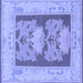 Square Machine Washable Abstract Blue Modern Rug, wshabs1224blu