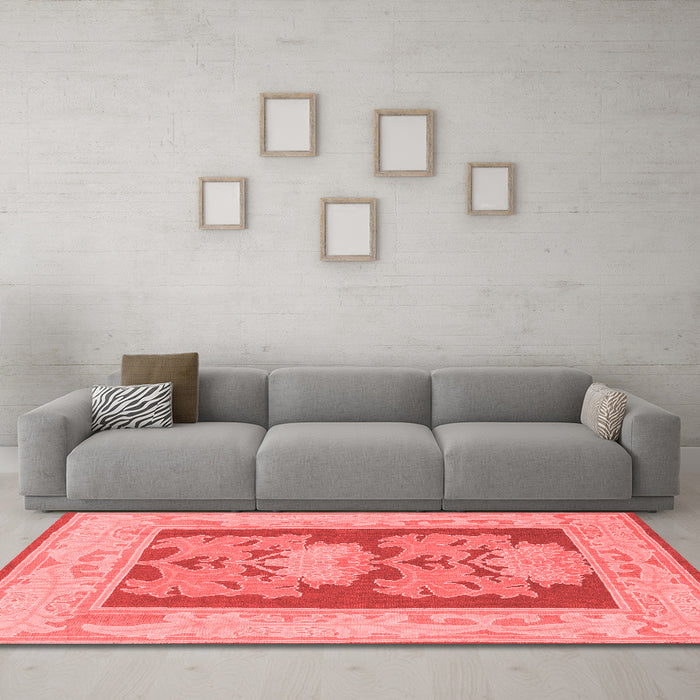 Modern Red Washable Rugs