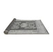 Sideview of Abstract Gray Modern Rug, abs1224gry