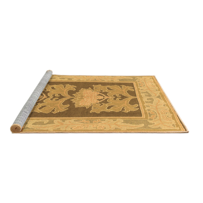 Sideview of Machine Washable Abstract Brown Modern Rug, wshabs1224brn