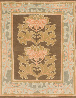 Abstract Chocolate Brown Modern Rug, abs1224
