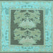 Square Abstract Light Blue Modern Rug, abs1224lblu