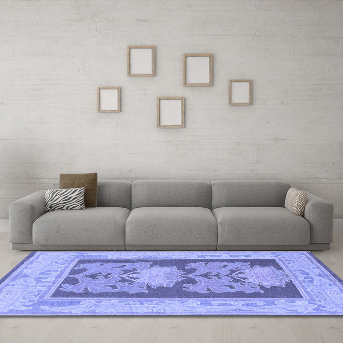 Machine Washable Abstract Blue Modern Rug in a Living Room, wshabs1224blu