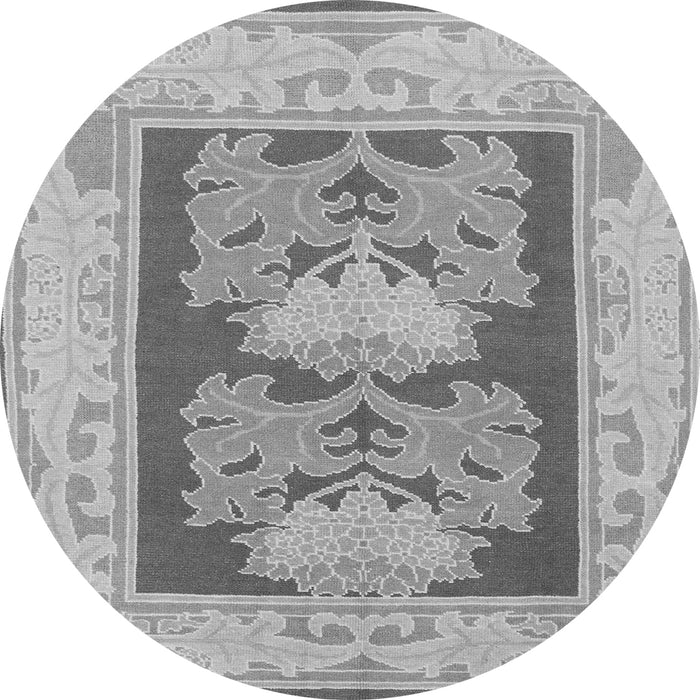 Round Machine Washable Abstract Gray Modern Rug, wshabs1224gry