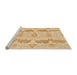 Sideview of Machine Washable Abstract Yellow Rug, wshabs1225