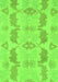 Machine Washable Abstract Green Modern Area Rugs, wshabs1225grn