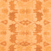 Square Machine Washable Abstract Orange Modern Area Rugs, wshabs1225org