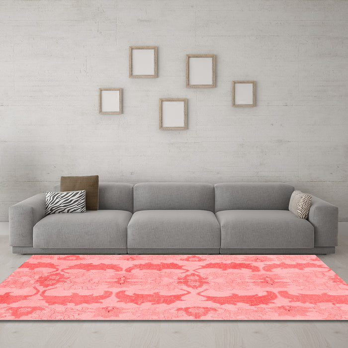Modern Red Washable Rugs