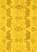 Machine Washable Abstract Yellow Modern Rug, wshabs1225yw