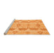 Sideview of Machine Washable Abstract Orange Modern Area Rugs, wshabs1225org