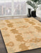 Machine Washable Abstract Yellow Rug in a Family Room, wshabs1225