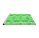 Sideview of Machine Washable Abstract Emerald Green Modern Area Rugs, wshabs1225emgrn