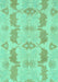 Machine Washable Abstract Turquoise Modern Area Rugs, wshabs1225turq