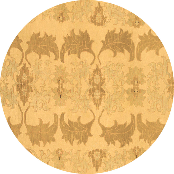 Round Abstract Brown Modern Rug, abs1225brn